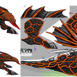 Some magma thingy I did, but I did waaaay to much lava in his face xD