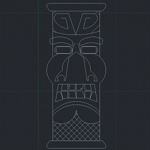 Tiki Totem Model 2D Base