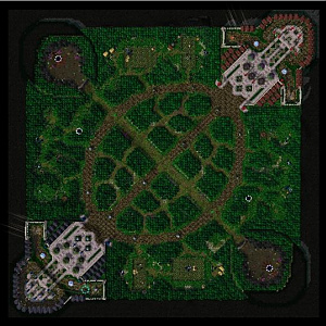 Entire map, perspective view