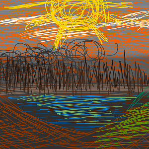 I named it " Random 5 minute scrambled drunk child drawing "