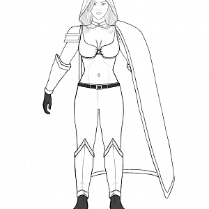 WC3 Jaina Remake Concept Sketch 2.0(front view)