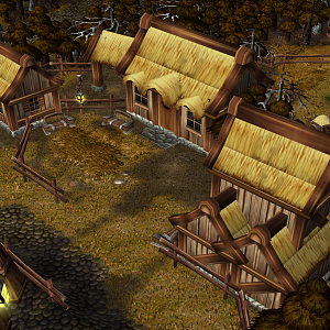 Terrain (Redone with HerrDave's Rohan houses)
