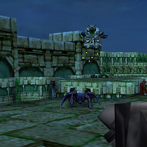 First Person WC3 Shooter Screenshot Mockup - Shooting Bad Guys + An Tribal or Something Alien Warrior with Shotgun 8-)
