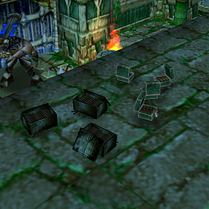 First Person WC3 Shooter Screenshot Mockup - Ammo Pickups