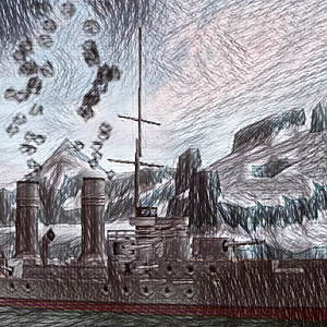 Antarctic Ship Sketch