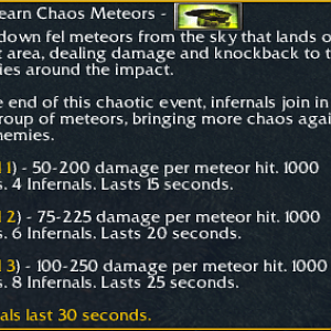 Chaos Meteors Description