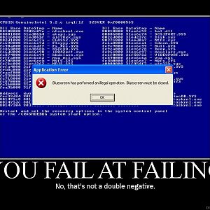 Oh god, blue screen i hate it.....F***