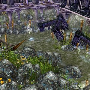 Waterfall, and an brigde