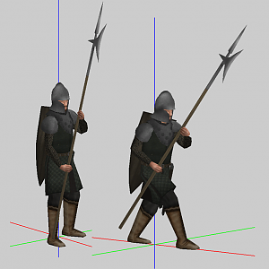 Tyrell Medium / Halberd Stand and Walk Anim