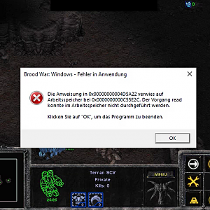 SC1 Crash VIDEO (Help?) --- [StarCraft 1 Gothic Mod]