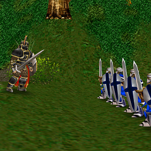 Templar commander vs Swordsmen lv1