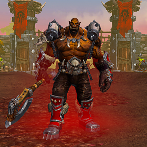 Garrosh standing in front of the gates of orgrimmar