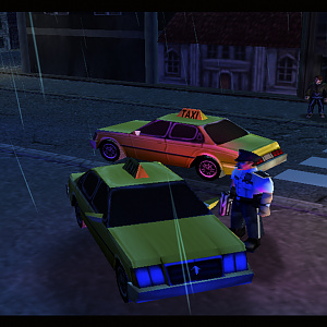 Esperanto Taxi Cab from Vice City with Herr Dave's Police man