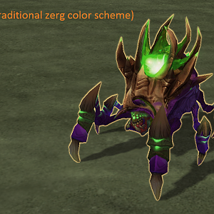 Zerg ravager with the traditional color scheme