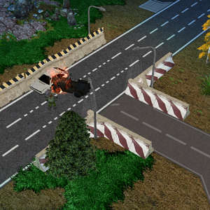 A member of the team inspecting the crash site