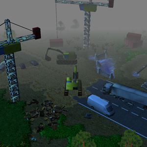 The H31 road worksite
