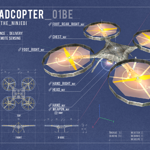 Drone Quadcopter Blueprint