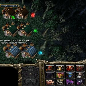 Heroes at first tavern of Dark Side on Dota map