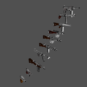 Made and updated weapons: SMGs and Pistols