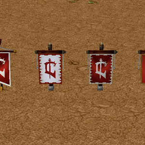 scarlet banners
