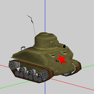 Sherman with test american texture