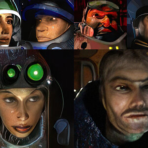 AI-upscaled Terran character portraits [Topaz Gigapixel]