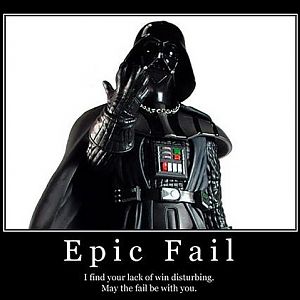 darth vader epic fail