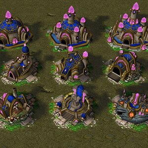 Draenei Buildings with Arcane Generator