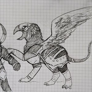 Dark Iron Mountain King & his Gryphon