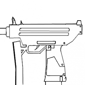 The sketch for the Uzi,