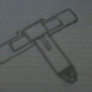 A (very bad) sketch of a Space Marine Thunderhawk.