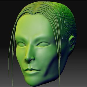 a female head i made in zbrush... it looks so perfect :D