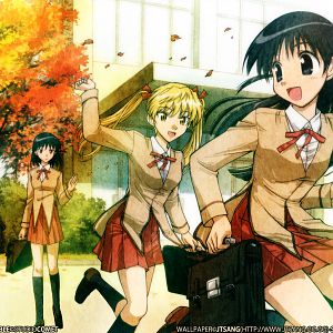 Some of the girls and Kenji from School Rumble