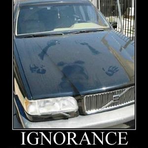 ignorance car whore wife cheating demotivational poster