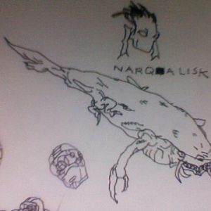 The Narqalisk, an aquatic Zerg predator, assimilated from the Hreshi fish native to the planet Sturn.