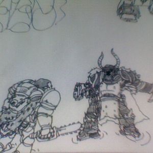 Maddox and Ragnar face off for the first time.
Thousand Sons vs. Space Wolves.