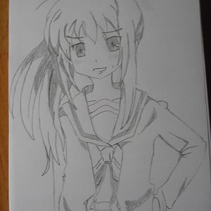 Well, well.
Seems i haven't totally lost it after 1½ years of not drawing.


It's Kyonko! (Female version of Kyon from Haruhi)