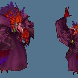 arakkoa model from World of Warcraft. Basic idea of the race used as my charecter's mages in his army.