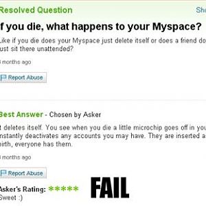 Myspace answer that 0 \/\/ |\| s!