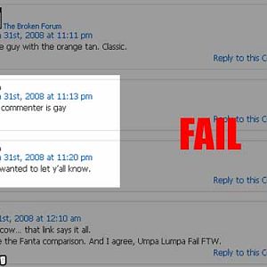 Fail comment