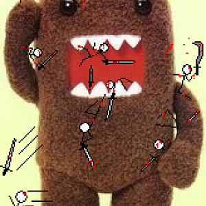 Grue attacked by swords... Def. of futility.