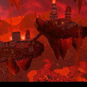 Floating Demonic Citadel. Flight only $144 on Travelocity.