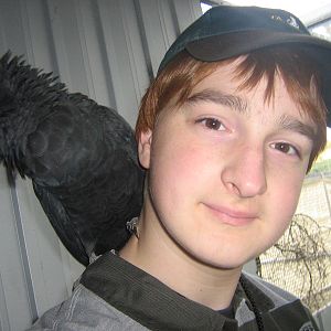 Cleland Wildlife Work Experience - me and a black cocky.
This pic is waaaaay old now, I was like... 14, almost going on 15back then. Time flies XD