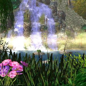 Lake with Waterfall