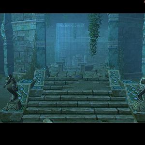 The ruins of an ancient city, now underwater, mayhaps Atlantis?