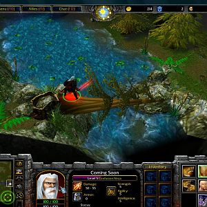 Samurai Assault - A ninja is standing on a fallen tree log which works as a bridge