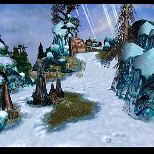A showy mountain, near the villager, a bit more east of the village. Some silver ore maybe. 2-3 quests too.
