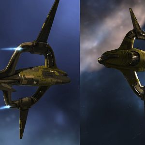 The Pheonix class shuttle is not as fast as the Archon fighters, but is thin and hard to hit from all sides. It has no weapons and is used for transpo