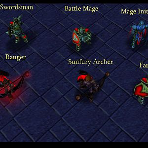 These are the new units for the Elves. There will be one more units, the "Arcane Guardian" for teal. Even though it would fit for blue, teal needs ano