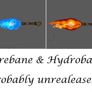 Hydrobane and pyrebane, not goiing to be realeased, unless i get a very high number of votes to realease them.

Lol, i was bored, and i wanted to te